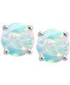 Giani Bernini Cubic Zirconia Synthetic Opal Stud Earrings In Sterling Silver, Created For Macy's In Silver