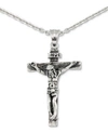 LEGACY FOR MEN BY SIMONE I. SMITH CRUCIFIX 24" PENDANT NECKLACE IN STAINLESS STEEL