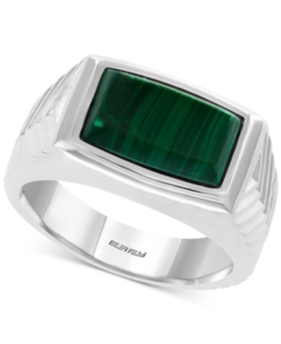 Effy Collection Effy Men's Malachite Ring In Sterling Silver