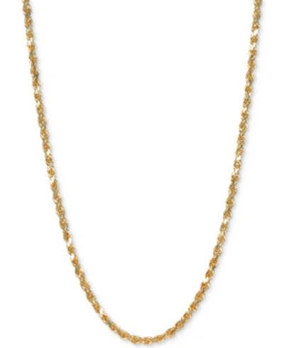 Italian Gold Forza Rope 18" Chain Necklace In 14k Gold In Yellow Gold