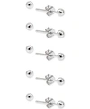 Giani Bernini 5-pc. Set Small Ball Stud Earrings In Sterling Silver, Created For Macy's In Silver