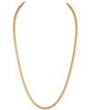 ESQUIRE MEN'S JEWELRY 22" WHEAT CHAIN LINK NECKLACE IN 14K GOLD-PLATED STERLING SILVER, CREATED FOR MACY'S