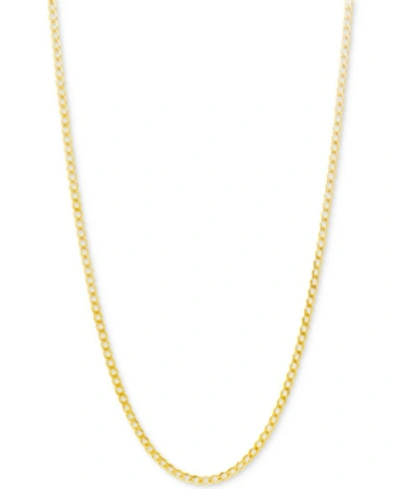 Italian Gold Curb Link Chain 22" Necklace (2-1/3mm) In 10k Gold In Yellow Gold