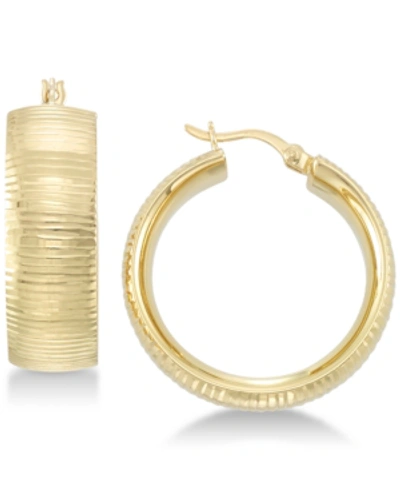 Simone I. Smith Textured Hoop Earrings In 18k Gold Over Sterling Silver Or Sterling Silver