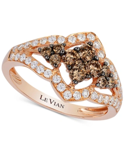 Le Vian Chocolatier Diamond Statement Ring (1 Ct. T.w.) In 14k Rose Gold