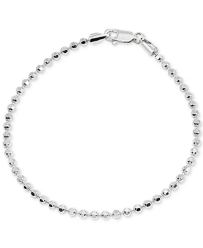 Giani Bernini Beaded Chain Bracelet In Sterling Silver, Created For Macy's