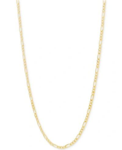 Italian Gold Figaro Link Chain 22" Necklace (2-3/8mm) In 10k Gold In Yellow Gold