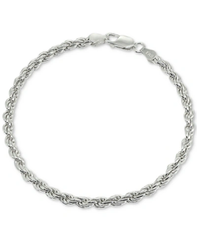 Giani Bernini Rope Bracelet In Sterling Silver, Created For Macy's