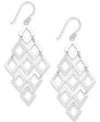 Giani Bernini Diamond-shaped Chandelier Earrings In Sterling Silver, Created For Macy's