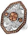Le Vian Chocolatier Chocolate Deco Diamond Statement Ring (1-1/8 Ct. T.w.) In 14k White Gold In White Gold