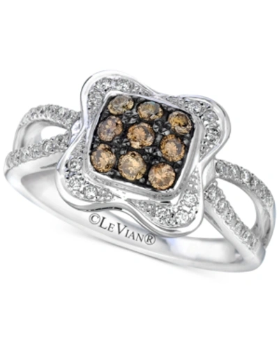 Le Vian Chocolatier Diamond Cluster Ring (1/2 Ct. T.w.) In 14k White Gold
