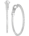 ARABELLA CUBIC ZIRCONIA HOOP EARRINGS IN STERLING SILVER