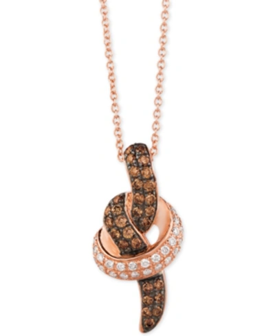 Le Vian Chocolatier Diamond Pendant Necklace (1/2 Ct. T.w.) In 14k White Or Rose Gold