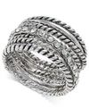 INC INTERNATIONAL CONCEPTS TEXTURED PAVE STATEMENT RING, CREATED FOR MACY'S
