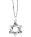 EFFY COLLECTION EFFY MEN'S TEXTURED STAR PENDANT NECKLACE IN STERLING SILVER
