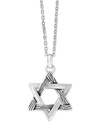 Effy Collection Effy Men's Textured Star Pendant Necklace In Sterling Silver In Silver
