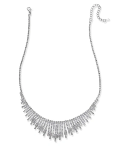 Inc International Concepts Silver-tone Pave Statement Necklace, Created For Macy's