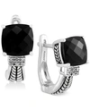 Effy Collection Effy Black Onyx (3-1/2 Ct. T.w.) And Diamond Accent Earrings In Sterling Silver In Black