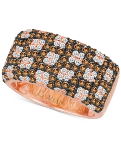 Le Vian Chocolatier Diamond Pave Wide Statement Ring (1-3/8 Ct. T.w.) In 14k Rose Gold