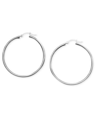 Giani Bernini Large Sterling Silver Tube Hoops, 1.75"