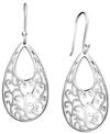Giani Bernini Open Filigree Drop Earrings In Sterling Silver, Created For Macy's In Silver