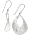 SIMONE I. SMITH TWISTED OVAL DISC DROP EARRINGS IN STERLING SILVER