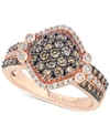 Le Vian Chocolatier Diamond Cluster Ring (1-1/8 Ct. T.w.) In 14k Rose Gold In Rose Gold