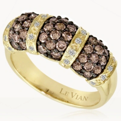 Le Vian Vanilla Diamonds (1/10 Ct. T.w.) And Chocolate Diamonds (1 Ct. T.w.) Ring In 14k Gold In Yellow Gold