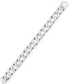 LEGACY FOR MEN BY SIMONE I. SMITH LARGE CURB LINK BRACELET IN STAINLESS STEEL