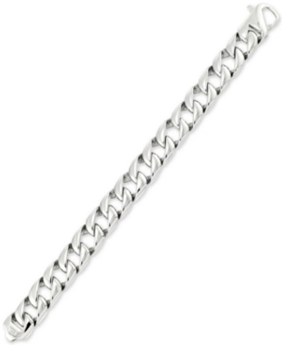 Legacy For Men By Simone I. Smith Large Curb Link Bracelet In Stainless Steel