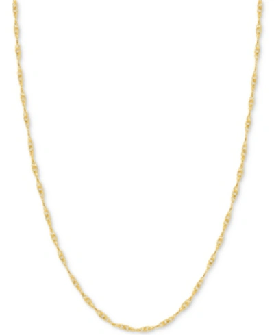 Italian Gold 24" Singapore Chain Necklace (7/8mm) In 14k Gold