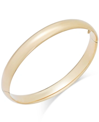 Italian Gold High Polish Bangle Bracelet In 14k Gold In Yellow Gold