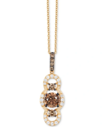 Le Vian Chocolatier Diamond Pendant Necklace (1-1/3 Ct. T.w.) In 14k Gold In Yellow Gold