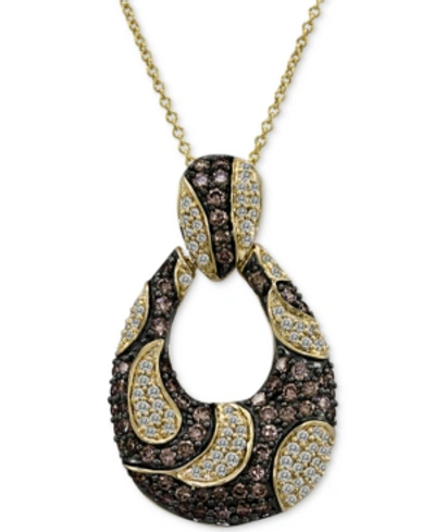 Le Vian Chocolatier Diamond Loop 18" Pendant Necklace (1-1/2 Ct. T.w.) In 14k Gold In Yellow Gold