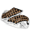 Le Vian Chocolatier Diamond Bypass Ring (5/8 Ct. T.w.) In 14k White Gold In White Gold
