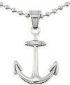 LEGACY FOR MEN BY SIMONE I. SMITH ANCHOR 24" PENDANT NECKLACE IN STAINLESS STEEL