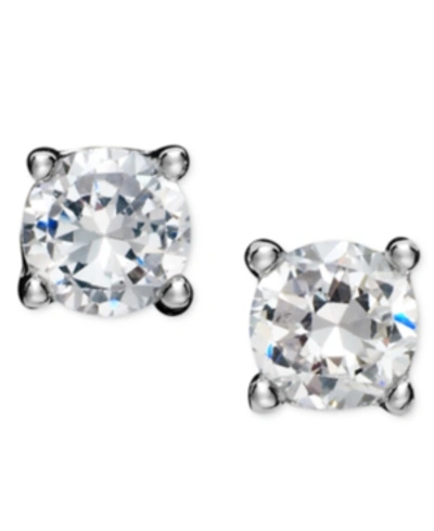 Giani Bernini 18k Gold And Sterling Silver Earrings, Round Cubic Zirconia Studs (1/2 Ct. T.w.)