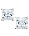 Giani Bernini Cubic Zirconia Square Stud Earrings (2 Ct. T.w.) In 18k Gold Over Sterling Silver, Created For Macy' In Silver