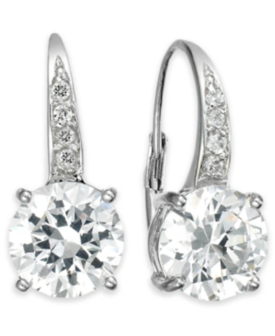 Giani Bernini Cubic Zirconia Leverback Earrings In Sterling Silver, 18k Gold Over Sterling Silver Or 18k Rose Gold