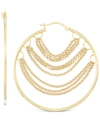 SIMONE I. SMITH CHAIN HOOP EARRINGS