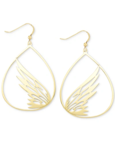 Simone I. Smith Butterfly Teardrop Drop Earrings In 18k Gold Over Sterling Silver In K Gold Over Silver