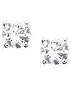 Giani Bernini 18k Gold Over Sterling Silver Cubic Zirconia Stud Earrings (1 Ct. T.w.) In Silver