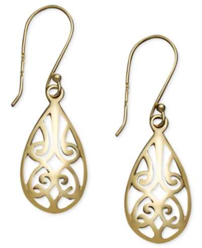 Giani Bernini Filigree Teardrop Earrings In 18k Gold Over Sterling Silver And Or Sterling Silver
