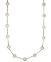 Effy Collection Effy Cultured Freshwater Pearl Station 18" Necklace In 14k Gold (5-1/2mm) In Yellow Gold