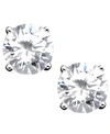 Giani Bernini 18k Gold Over Sterling Silver Earrings, Cubic Zirconia (4 Ct. T.w.) In Silver