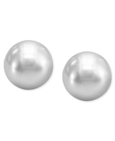 Belle De Mer Pearl Earrings, 14k Gold Cultured Freshwater Pearl Stud Earrings (9mm) In No Color