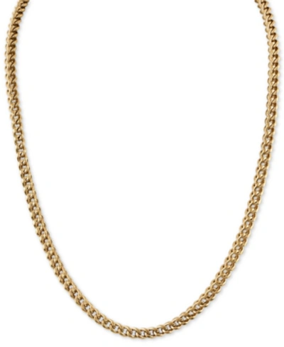 Esquire Men's Jewelry 22" Foxtail Chain Necklace In Gold-tone Ion-plated Stainless Steel, Created For Macy's In Yellow