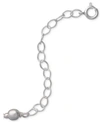 Giani Bernini 18k Gold Over Sterling Silver Extension Chain Necklace, 2 Inch Chain Extender In Silver