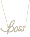 SIMONE I. SMITH CRYSTAL BOSS PENDANT NECKLACE IN 18K GOLD OVER STERLING SILVER