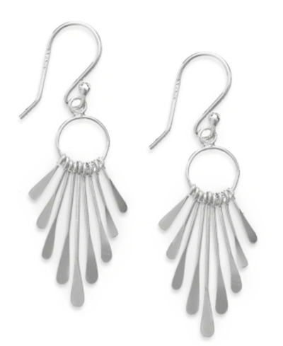 Giani Bernini Paddle Drop Earrings In Sterling Silver, Created For Macy's